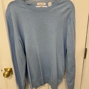 NWB. Calvin Klein Men's Light Blue Crewneck Sweater